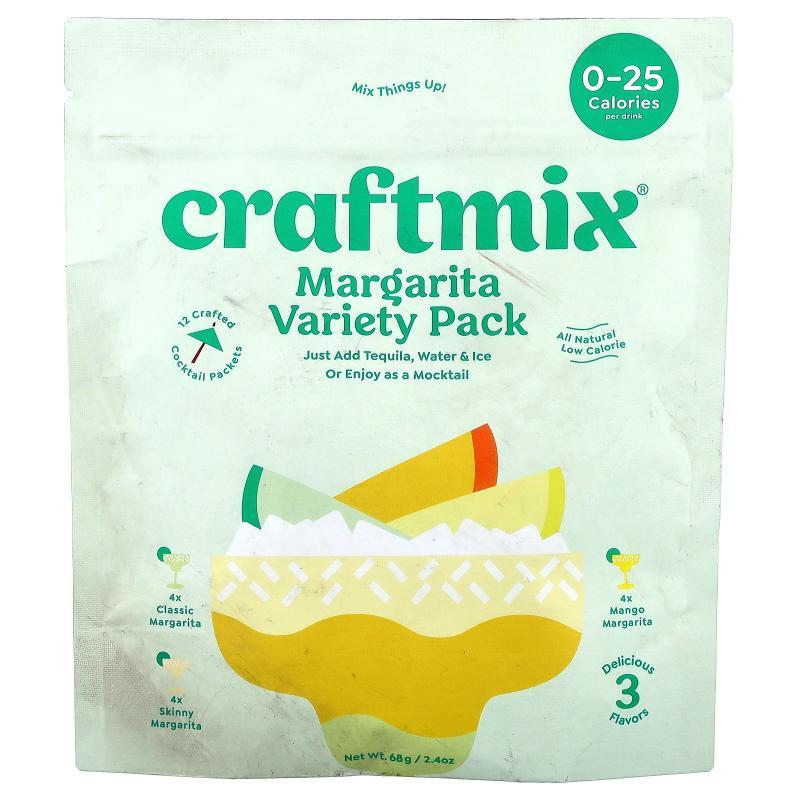 Craftmix,Margarita Variety Pack , 12 Packs, 2.4 oz (68 g)