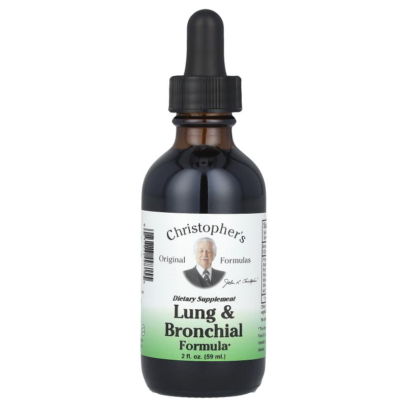 Christopher's Original Formulas,肺部和支气管健康日常素食滴剂