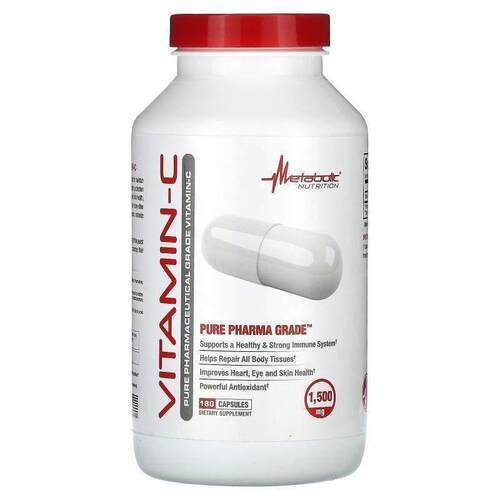 Metabolic Nutrition,Vitamin-C, 750 mg, 180 Capsules