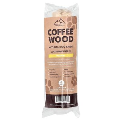 peaksNpaws,Natural Dog Chew, Medium, Coffee Wood, Caffeine F