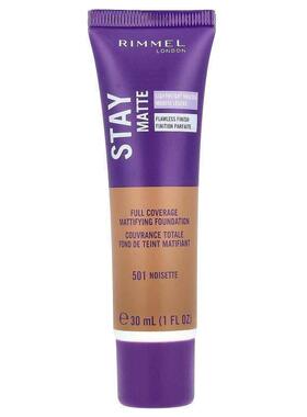 芮谜,Stay Matte, Full Coverage Mattifying Foundation, 501 No