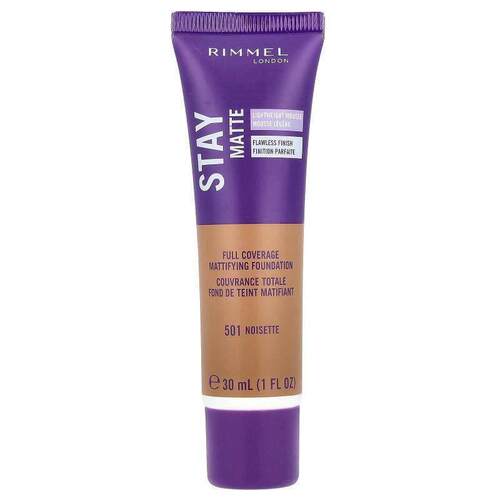 芮谜,Stay Matte, Full Coverage Mattifying Foundation, 501 No