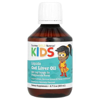 California Gold Nutrition,Norwegian Kids Cod Liver Oil, Natu