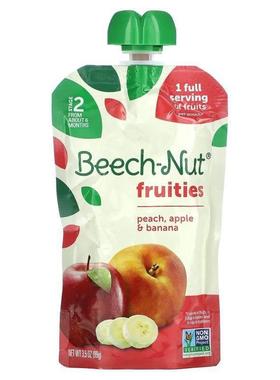 Beech-Nut,Fruities, 6+ Months, Peach, Apple &amp; Banana