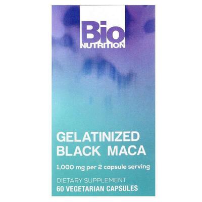 Bio Nutrition,Gelatinized Black Maca, 1,000 mg, 60 Vegetaria