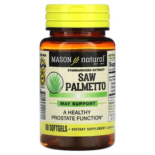 Mason Natural,锯棕榈，标准化提取物，60 粒软凝胶