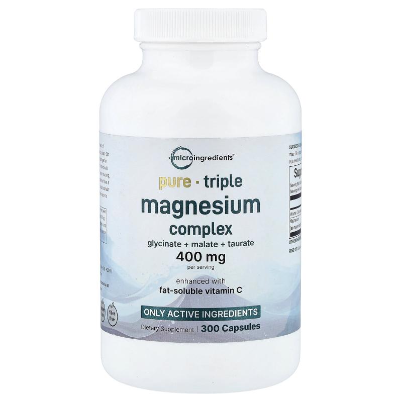 Micro Ingredients,Triple Magnesium Complex , 300 Capsules (1