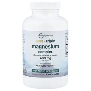 Micro Ingredients,Triple Magnesium Complex , 300 Capsules (1