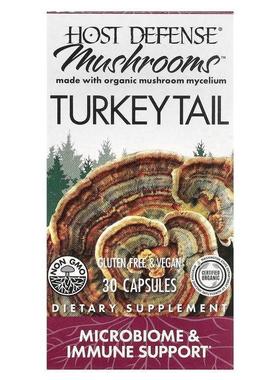 Fungi Perfecti 主体防御,Host Defense, Mushrooms, Turkey Tail