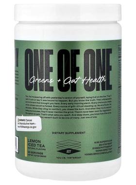 One Of One,Greens + Gut Health, Lemon Iced Tea, 12.7 oz (360
