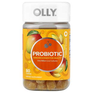 OLLY,Probiotic Gummies, Tropical Mango, 80 Gummies