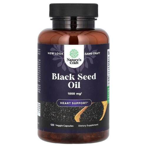 Natures Craft,Black Seed Oil , 1,000 mg, 120 Veggie Capsules