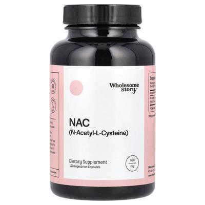 Wholesome Story,NAC (N-Acetyl-L-Cysteine), 600 mg, 120 Veget