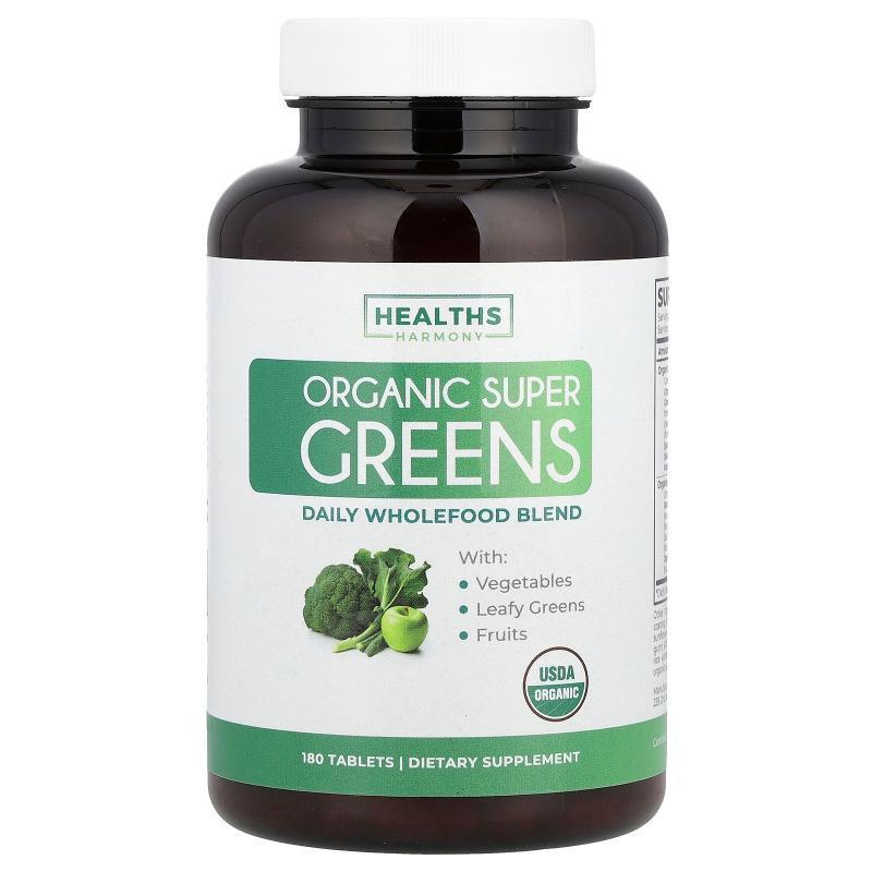 Healths Harmony,有机 Super Greens，180 片