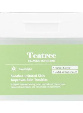 Dermal,Teatree Calming Toner Pad, 120 Gauze Pads, 6.76 fl oz