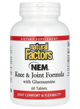 Natural Factors,NEM 膝关节配方含葡萄糖胺，60 片