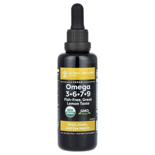 Global Healing,Omega 3, 6, 7, 9, Lemon, 2 fl oz (59.2 ml)