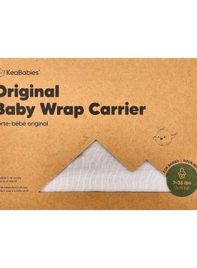 KeaBabies,Original Baby Wrap Carrier, 0-36 Months, Stone Gra