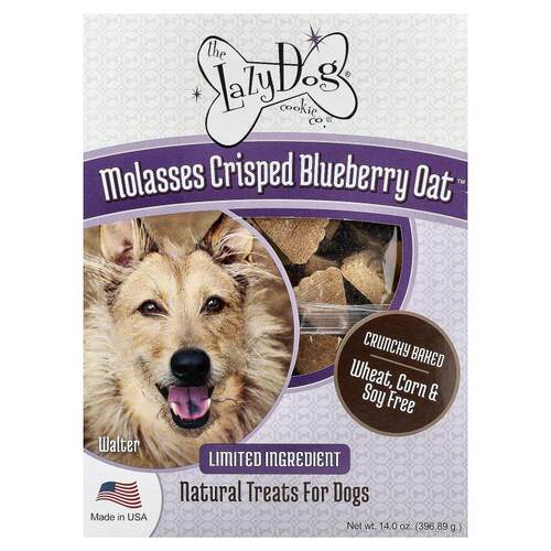 Lazy Dog Cookie,Natural Treats, Molasses Crisped Blueberry O