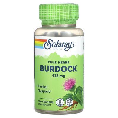 Solaray,True Herbs, Burdock, 425 mg, 100 VegCaps