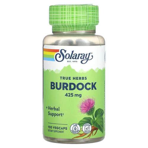 Solaray,True Herbs, Burdock, 425 mg, 100 VegCaps