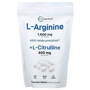 Micro Ingredients,L Arginine + L-Citrulline, 240 Bisected Ta