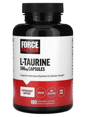 Force Factor,L-Taurine, 500 mg, 180 Vegetable Capsules