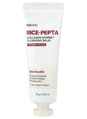 Nacific,Rice + Pepta Collagen Sherbet Cleansing Balm, 2.82 o