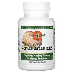 Mushroom Wisdom,Super Royal Agaricus, 120 Vegetarian Tablets