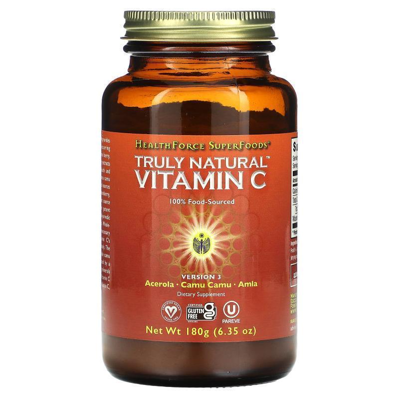 HealthForce Superfoods,Truly Natural Vitamin C, 6.35 oz (180