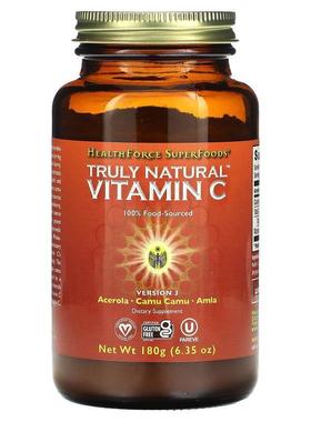 HealthForce Superfoods,Truly Natural Vitamin C, 6.35 oz (180