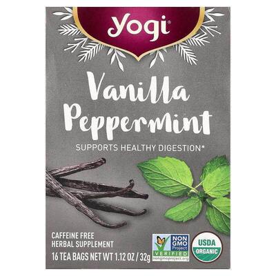 约琪,Vanilla Peppermint, Caffeine Free, 16 Tea Bags, 1.12 oz