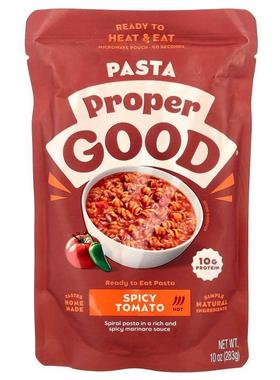 Proper Good, Inc,Ready to Eat Pasta, Spicy Tomato, Hot, 10 o