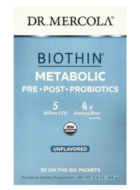 Mercola博士,Biothin®, Metabolic Pre+ Post + Probiotics, Unfl