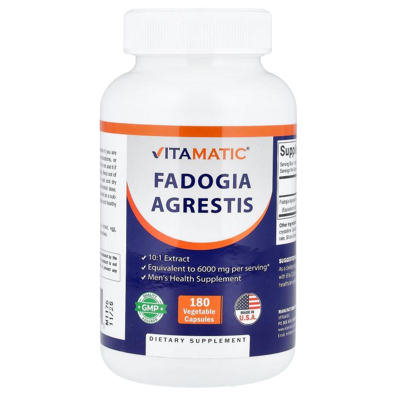 Vitamatic,Fadogia Agrestis, 6,000 mg, 180 Vegetable Capsules