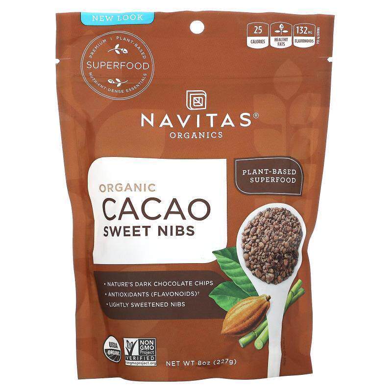 Navitas Organics,有机可可甜豆，8 盎司（227 克） - 实物图
