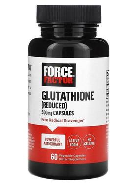 Force Factor,Glutathione (Reduced), 500 mg , 60 Vegetable Ca