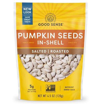 Good Sense,Pumpkin Seeds In-Shell, Salted, Roasted