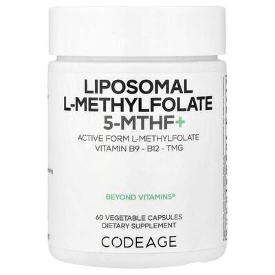 Codeage,Liposomal L-Methylfolate 5-MTHF+, 60 Vegetable Capsu