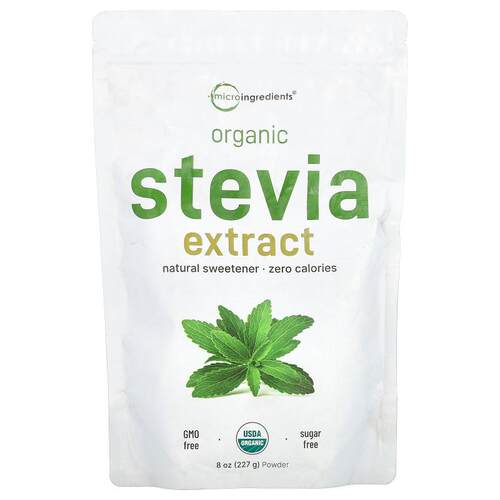 Micro Ingredients,有机甜叶菊提取物，粉剂，8 盎司（227 克）