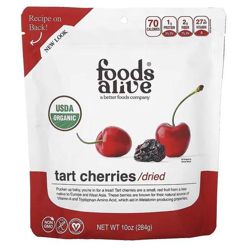 FoodsAlive有机酸樱桃干果干零食含天然维生素A睡眠支持色氨酸