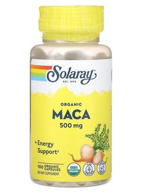 Solaray,Organic Maca, 500 mg, 100 Organic Capsules