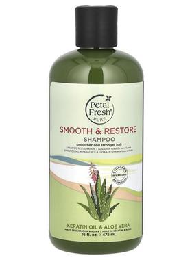 佩特斯,Pure, Smooth & Restore Shampoo, Keratin Oil &