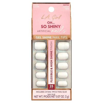 洛杉矶女孩,Oh So Shiny Artificial Nails, Gel Shine Nail Tips