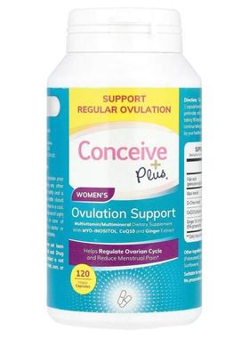 Conceive Plus,女性排卵支持，120 粒素食胶囊