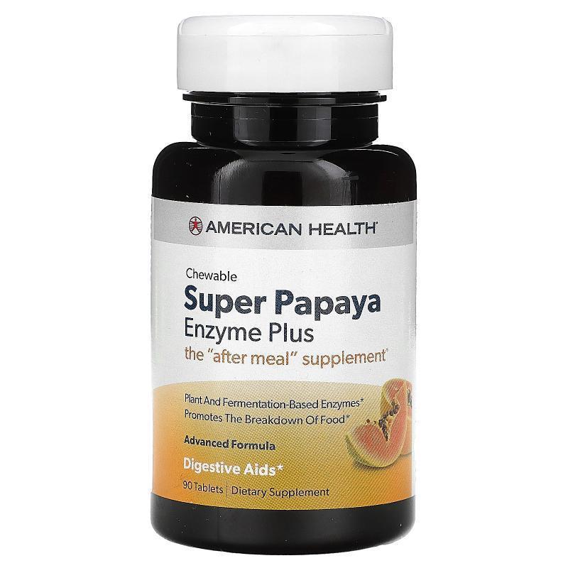 安美氏,Super Papaya Enzyme Plus, 90 Tablets