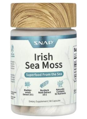 Snap Supplements,Irish Sea Moss, 60 Capsules