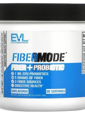 EVL,FiberMode，纤维 + 益生菌，原味，6.98 盎司（198 克）