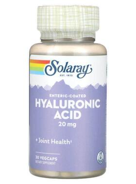 Solaray,Enteric-Coated Hyaluronic Acid, 20 mg, 30 VEGCAPS