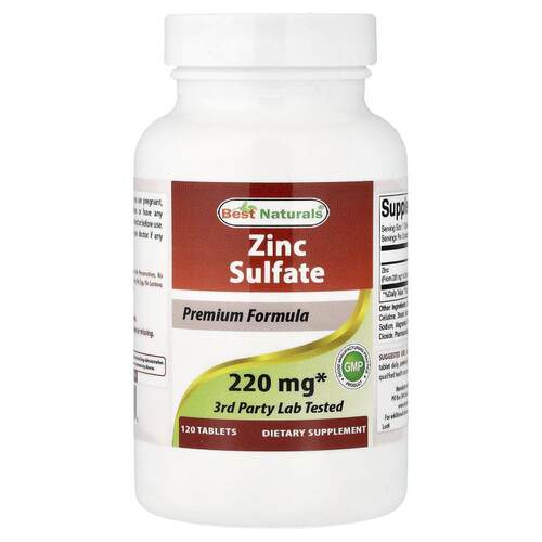 Best Naturals,Zinc Sulfate, 120 Tablets (50 mg per Tablet)